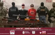 Hallan fusil Barret y armas largas ocultos en un veh�culo en Tijuana; hay dos detenidos