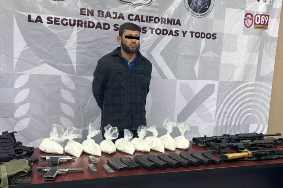 Armas decomisadas en BC