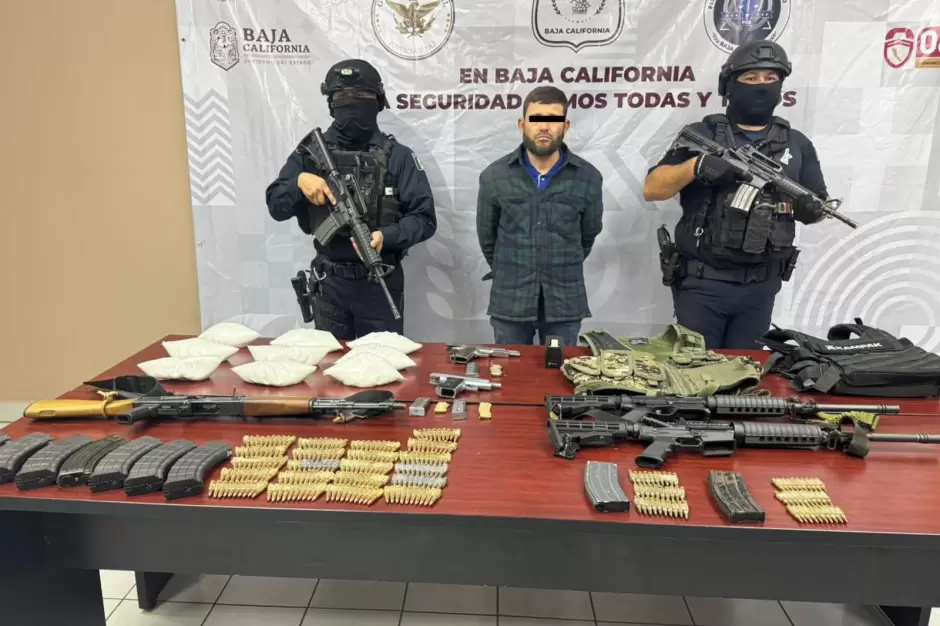 Armas decomisadas en BC