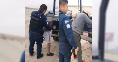 Operativo preventivo en canalizaci�n del R�o Alamar