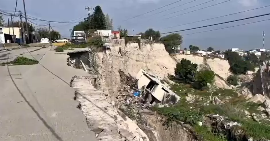 Deslizamiento en la colonia Reforma