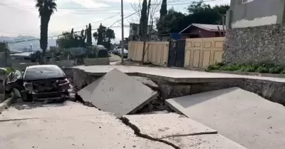 Deslizamiento en la colonia Reforma