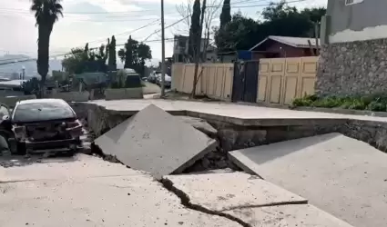Deslizamiento en la colonia Reforma