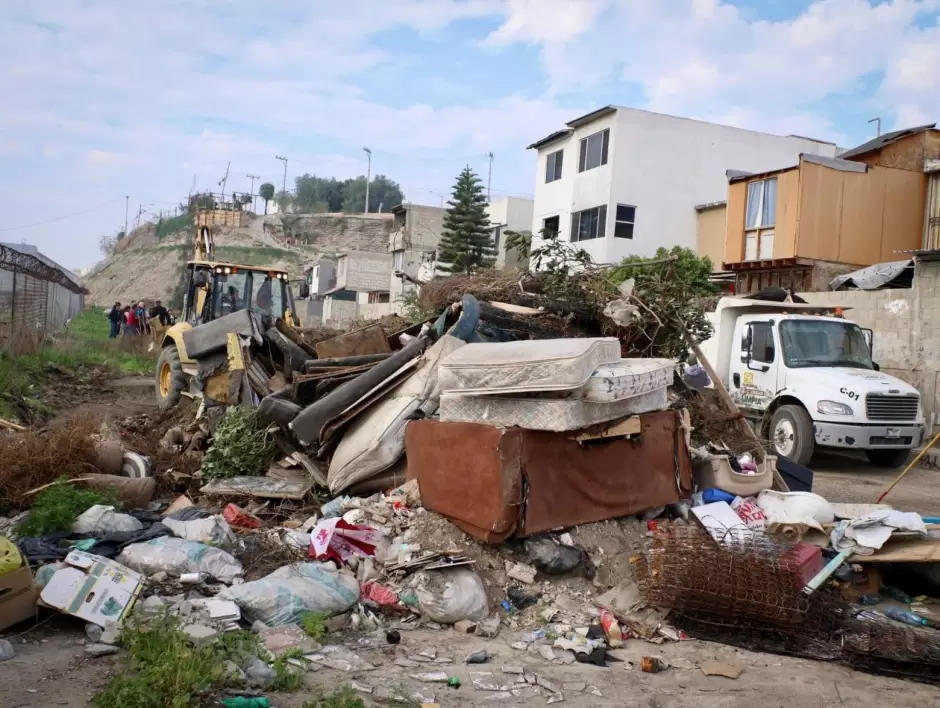 Recolección de basura y escombro