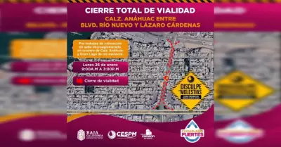 Cierre total de vialidad en Calzada An�huac