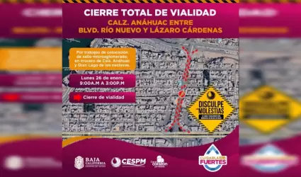 Cierre total de vialidad en Calzada An�huac