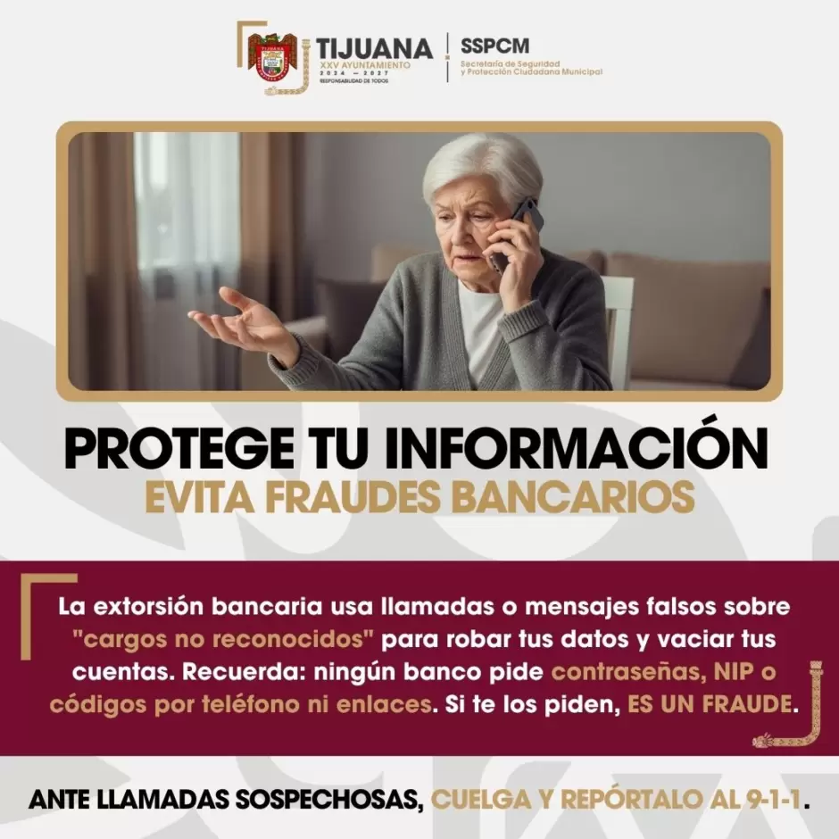Prevenci�n de fraudes bancarios y protecci�n de informaci�n personal