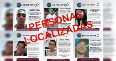 Localizan personas reportadas como desaparecidas