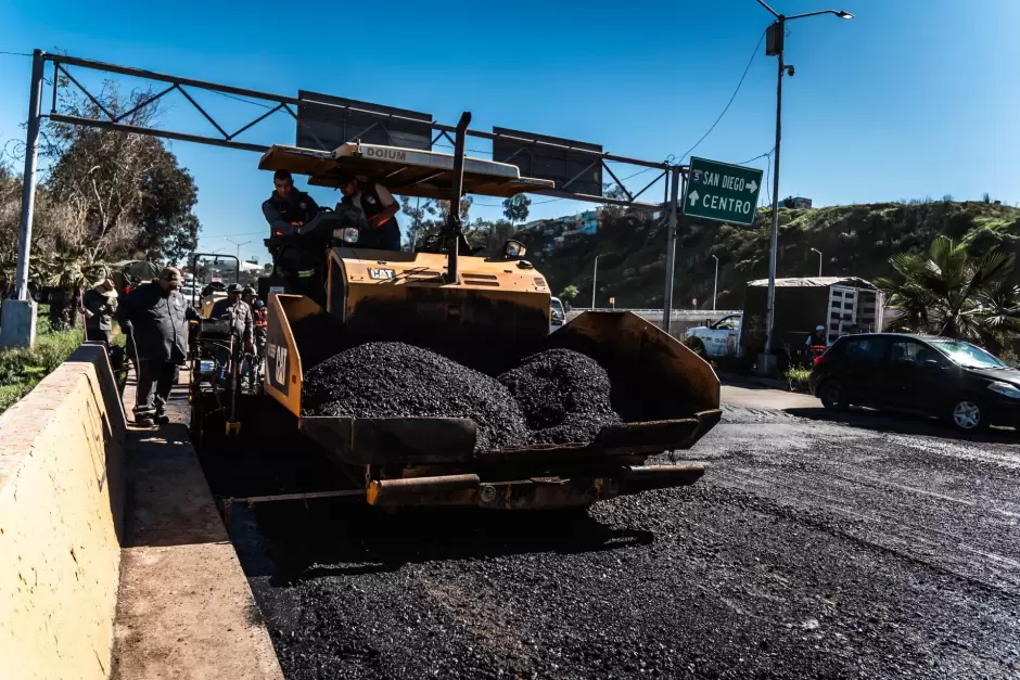 Trabajos de reencarpetado en el Nodo Independencia