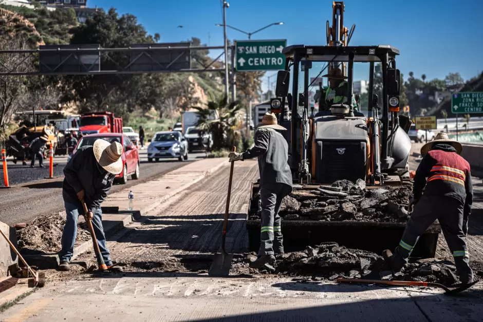 Trabajos de reencarpetado en el Nodo Independencia