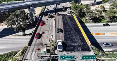 Trabajos de reencarpetado en el Nodo Independencia