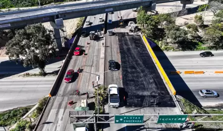 Trabajos de reencarpetado en el Nodo Independencia