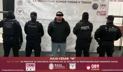 Cae presunto homicida en Tijuana