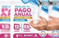 Concluye en enero el descuento del 12 % en pago anual anticipado; CESPM mantendr� beneficio del 8.5 % en febrero