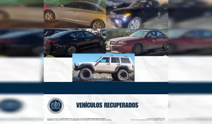Recupera 9 veh�culos robados