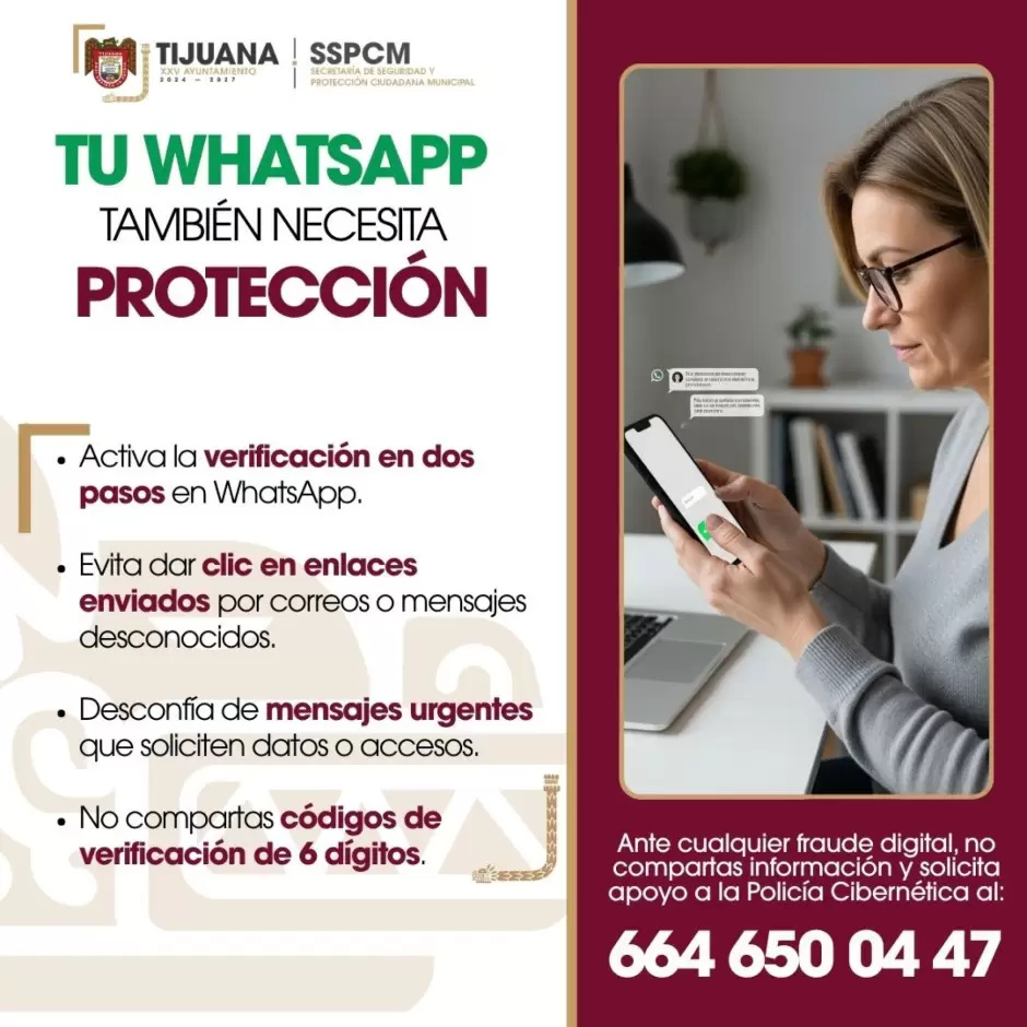 Alertan por incremento en robo de cuentas de WhatsApp mediante correos y enlaces falsos