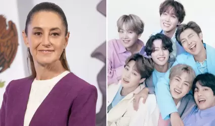 Claudia Sheinbaum y BTS