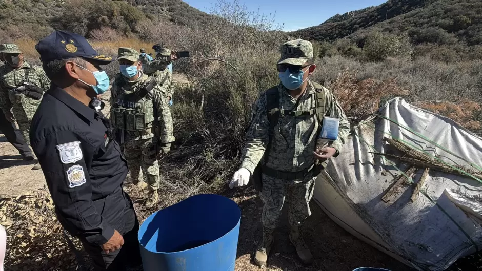 Localizan laboratorio clandestino de metanfetamina en la Sierra de San Pedro M�rtir