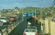 VIDEO.- Tr�nsito de tr�ileres vuelve a colapsar el Puente Loma Blanca