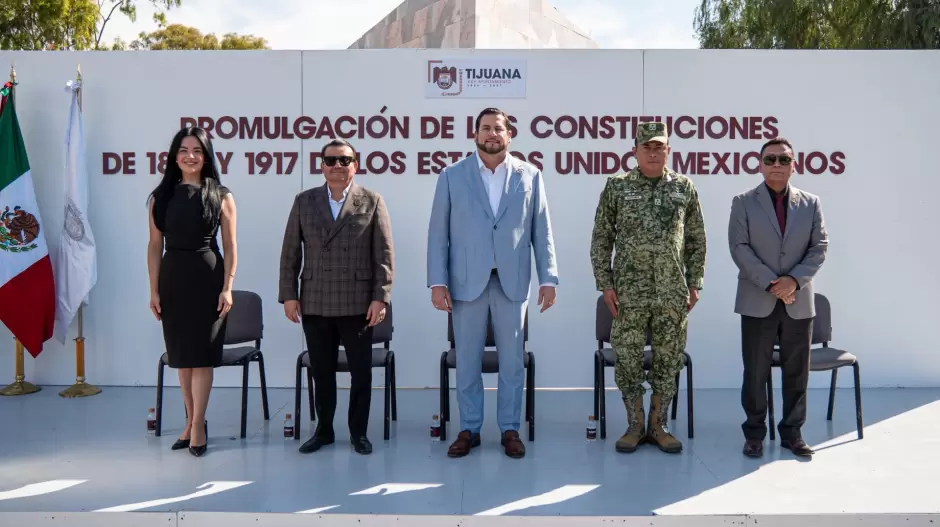 Preside Ismael Burgue�o Ruiz acto c�vico del Aniversario de la Promulgaci�n de las Constituciones de 1857 y 1917