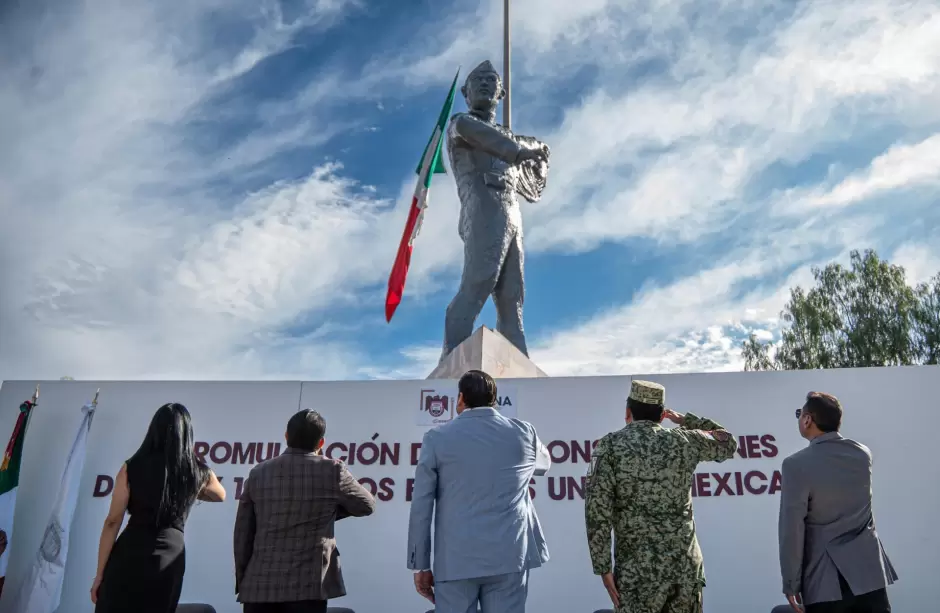 Preside Ismael Burgue�o Ruiz acto c�vico del Aniversario de la Promulgaci�n de las Constituciones de 1857 y 1917