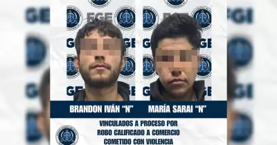 Vinculados a proceso con prisi�n preventiva por robo calificado a comercio