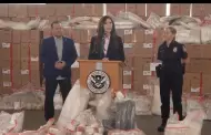 VIDEO.- En Otay Mesa, la Secretaria de Seguridad Nacional de EEUU report� una reducci�n del 93% en detenciones y del 56% en decomisos de fentanilo