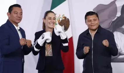 Claudia Sheinbaum Pardo present� el Programa "Boxeando por la Paz".