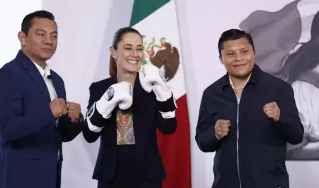 Claudia Sheinbaum Pardo present� el Programa "Boxeando por la Paz".
