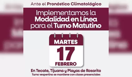 Suspensi�n de clases presenciales