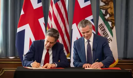 Gavin Newsom impulsa alianza clim�tica con el Reino Unido