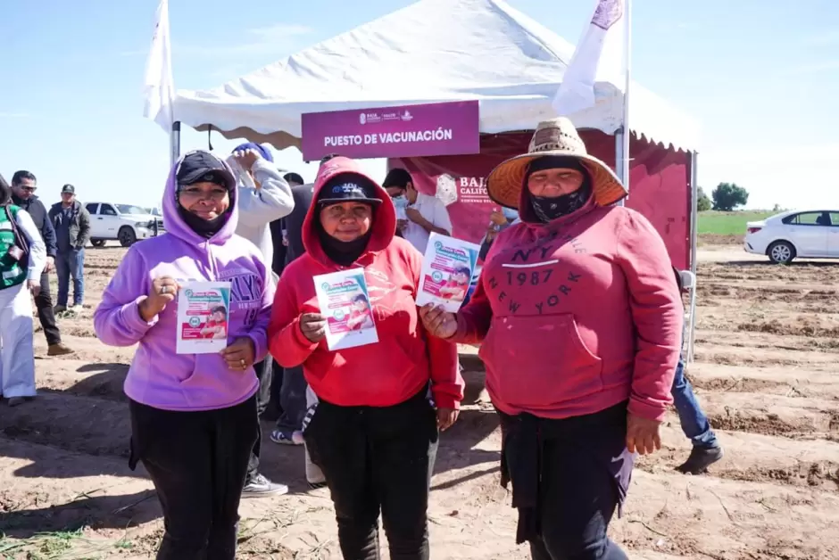 Intensifican vacunación contra el sarampión en campos agrícolas de Baja California