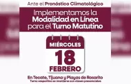 Suspenden clases presenciales en turno matutino de Tijuana, Tecate y Rosarito por condiciones clim�ticas