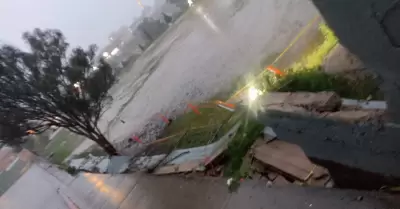 Colapsa barda del CBTIS 155 en El Rub�; clases ser�n en l�nea este viernes