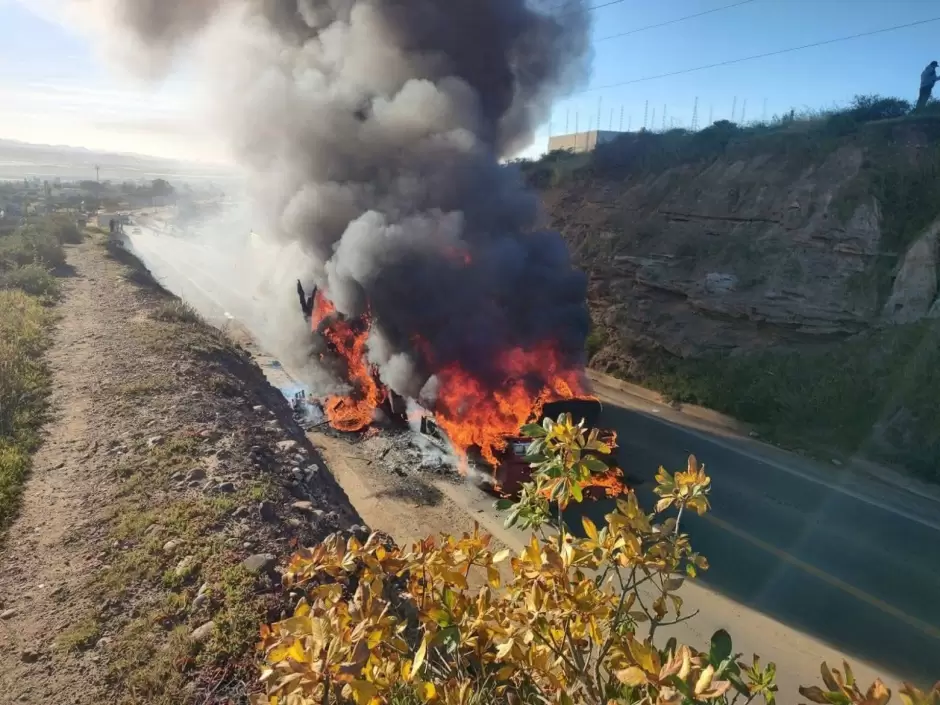 Veh�culo incendiado