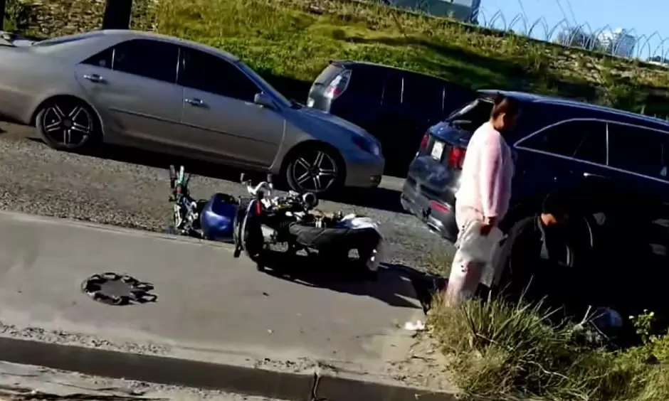Accidente de motociclista genera afectación vial en la Vía Rápida Oriente