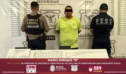 Asegurado con armas durante patrullaje en Tijuana