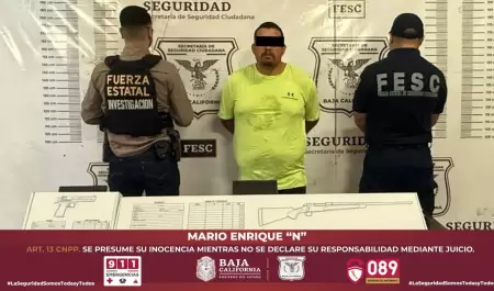 Asegurado con armas durante patrullaje en Tijuana