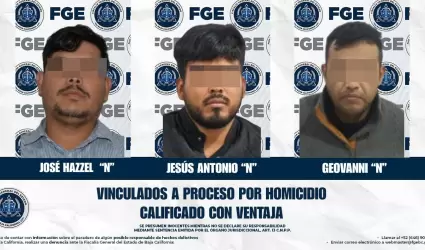 Vinculados a proceso por homicidio calificado con ventaja