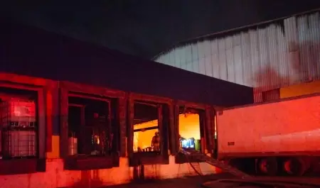 Marina apoya a bomberos en control de incendio en El Sauzal, Ensenada