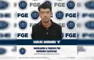 FGE obtiene vinculaci�n a proceso contra Carlos Armando "N" alias "El Nacho" por homicidio calificado con ventaja