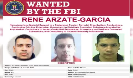 Ren� Arzate Garc�a, alias "La Rana", es acusado en EU de narcoterrorismo