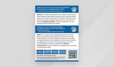 Entra en vigor ordenanza CLEAR en el Condado de San Diego para proteger libertad