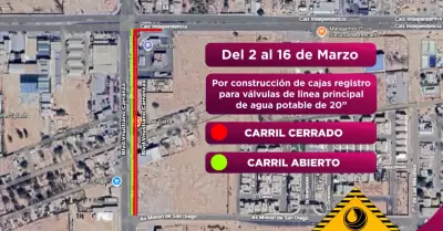 CESPM anuncia cierre parcial de vialidad en bulevar Venustiano Carranza