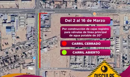 CESPM anuncia cierre parcial de vialidad en bulevar Venustiano Carranza