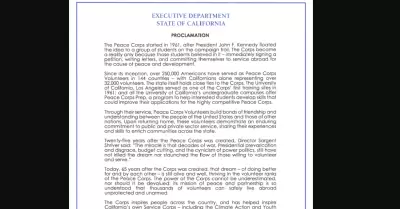 Proclamaci�n del gobernador Gavin Newson