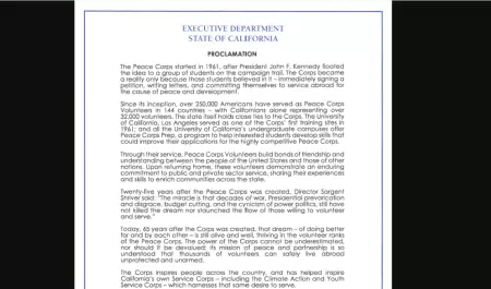 Proclamaci�n del gobernador Gavin Newson