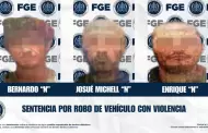 Tres responsables de robo de veh�culo con violencia son sentenciados a 6 a�os y 8 meses de prisi�n