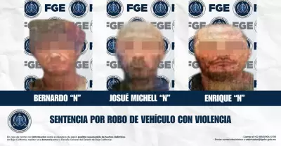 Responsables de robo de veh�culo con violencia