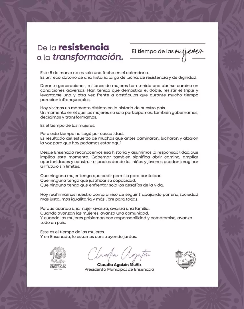 Comunicado de Claudia Agat�n